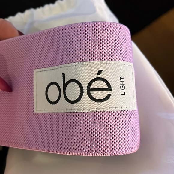 Obe’ resistance bands with storage pouch, lilac light and baby blue medium New - Picture 1 of 6